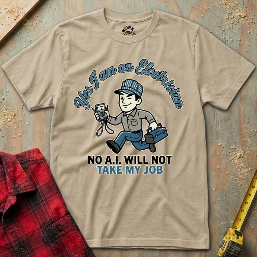 Retro Electrician AI T‑Shirt