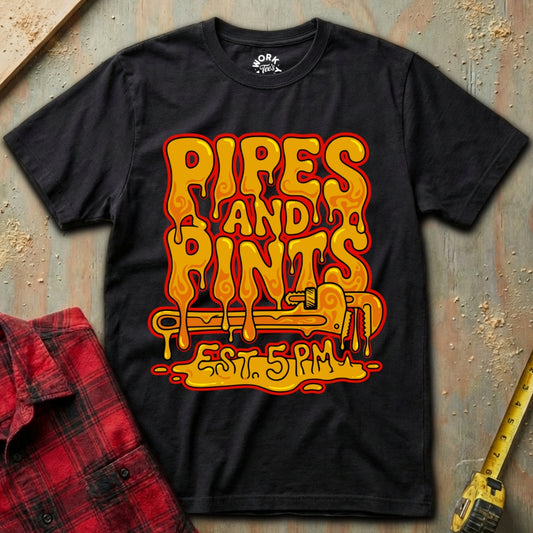 Black Pipes and Pints T-Shirt 