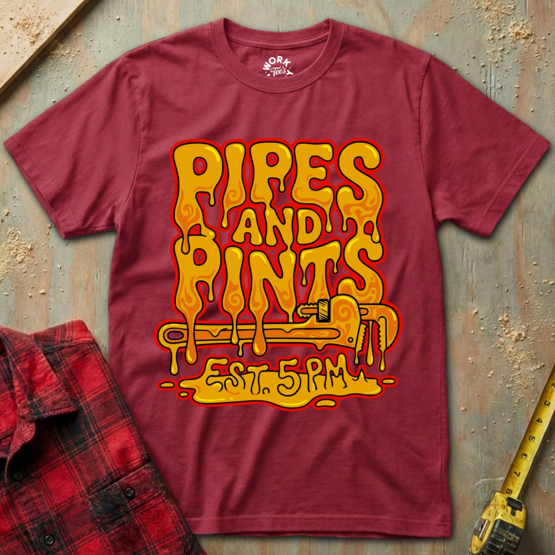 Red Pipes and Pints T-Shirt 