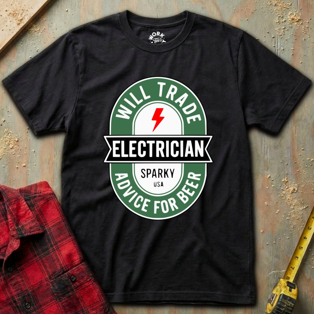 Black Electrician Advice T-shirt