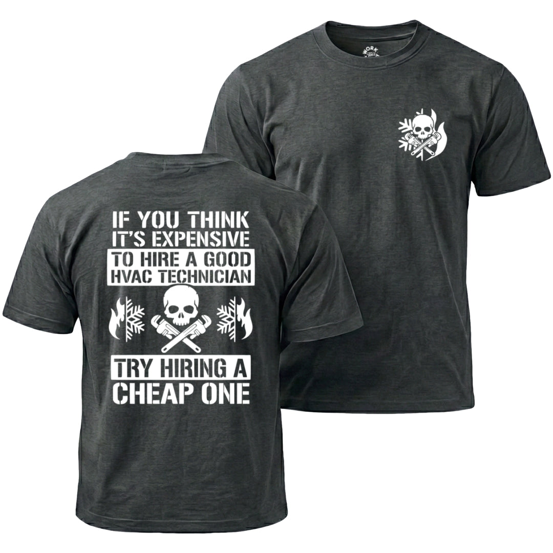 Dark Heather Hire a Good HVAC Technician T‑Shirt 