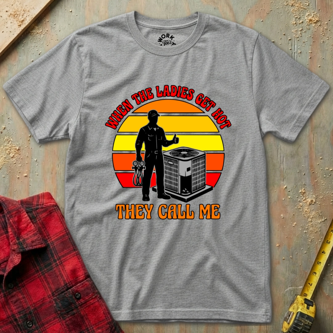 Sport Grey 'When the Ladies Get Hot' HVAC T‑Shirt 