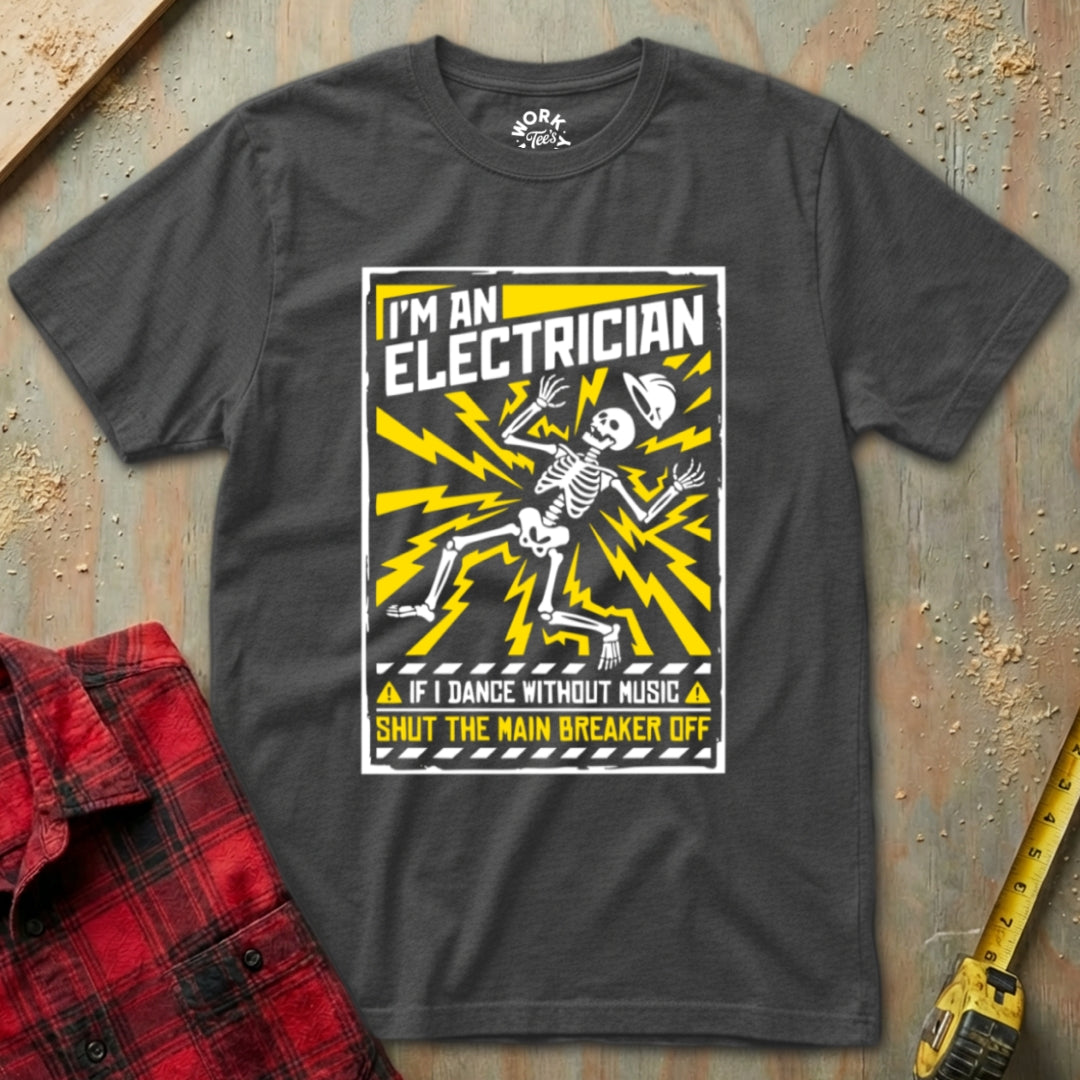 Dark Heather Dancing Electrician T-Shirt