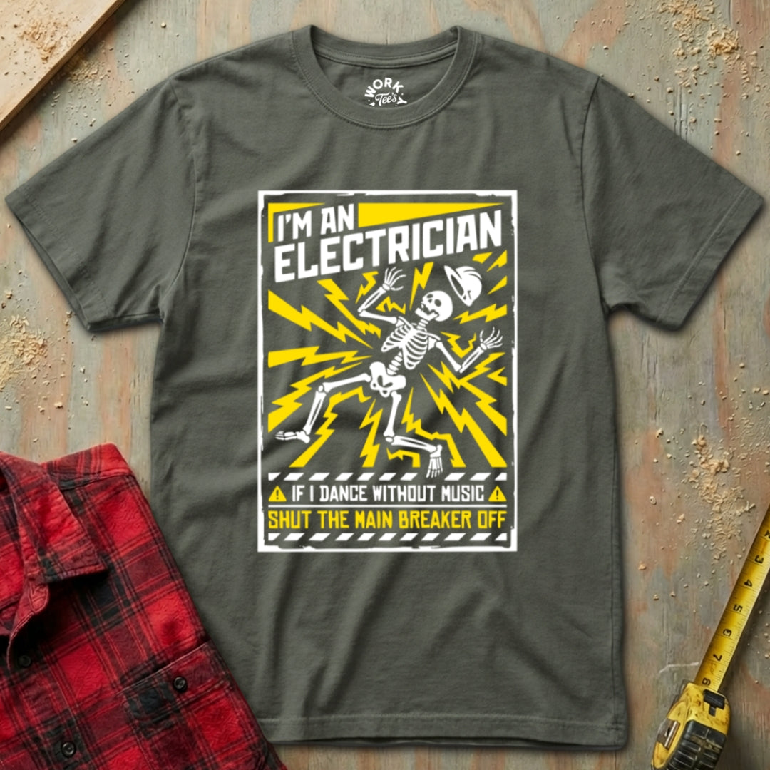 Military Green Dancing Electrician T-Shirt